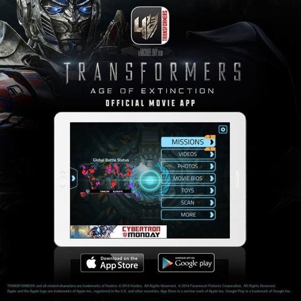 Augmented Reality GRIMLOCK In Official Transformers Age Of Extinction App New Update 2 (2 of 2)